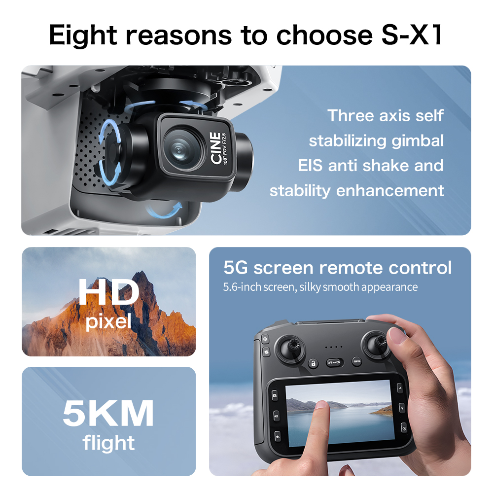 Drone GPS S-X1 MAX avec cardan - Drone Multispectral avis et prix